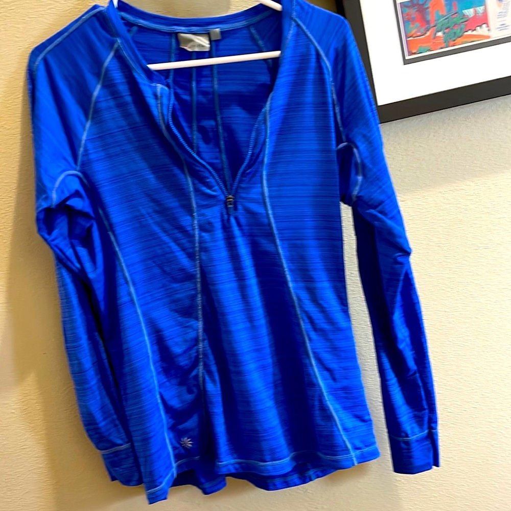 Athleta rash guard. Quarter zip. Bold blue.